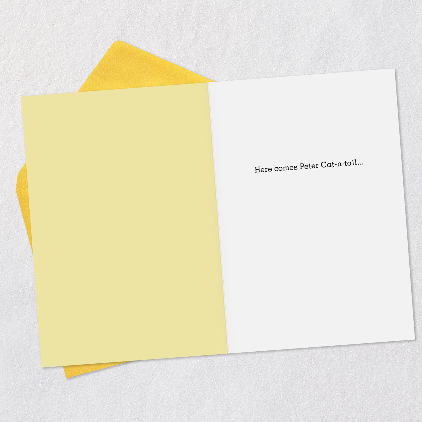 Cat in Bunny Ears Funny Easter Card Open card with envelope image number 3