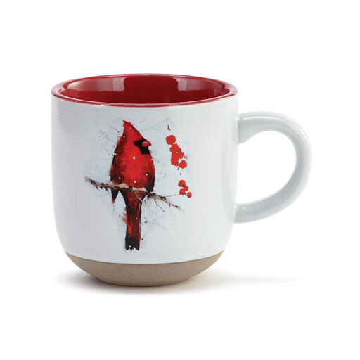 Cardinal and Holly Mug and Matching Card, 