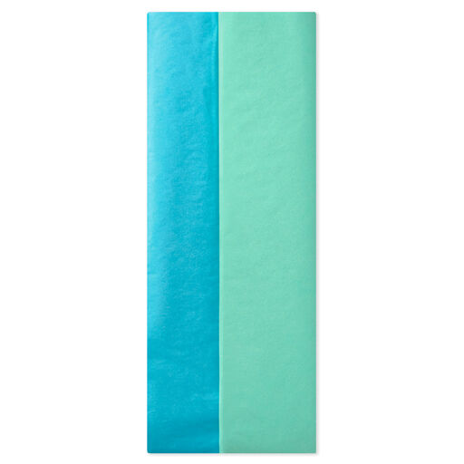 Turquoise and Mint Green 2-Pack Tissue Paper, 6 Sheets, 