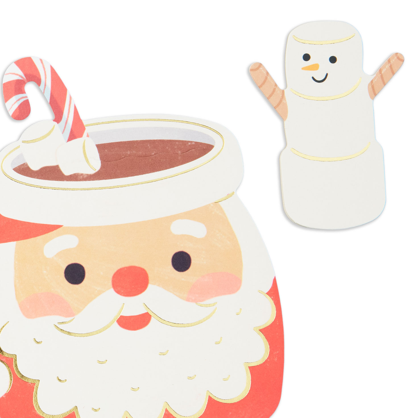 Marshmallows in Cocoa Mug Christmas Card Card Front Detail image number 5