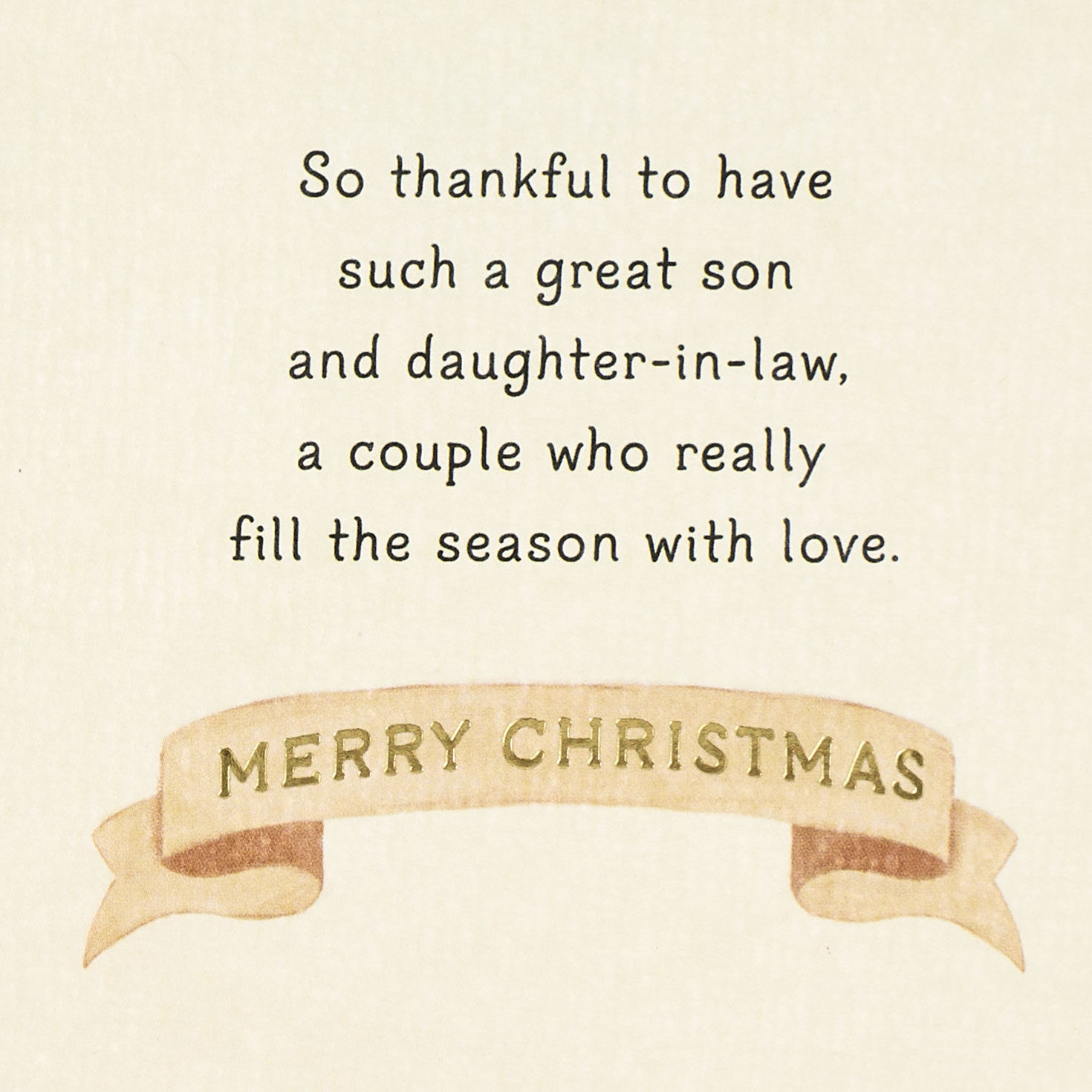 You Mean So Much Christmas Card for Son and Daughter-in-Law for only USD 5.99 | Hallmark
