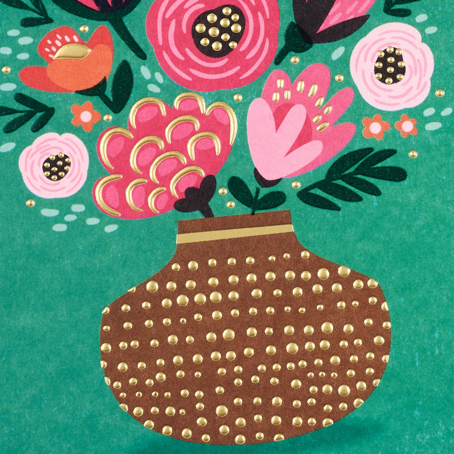 Pink Flowers in Vase Daughter Birthday Card Card Front Detail image number 6