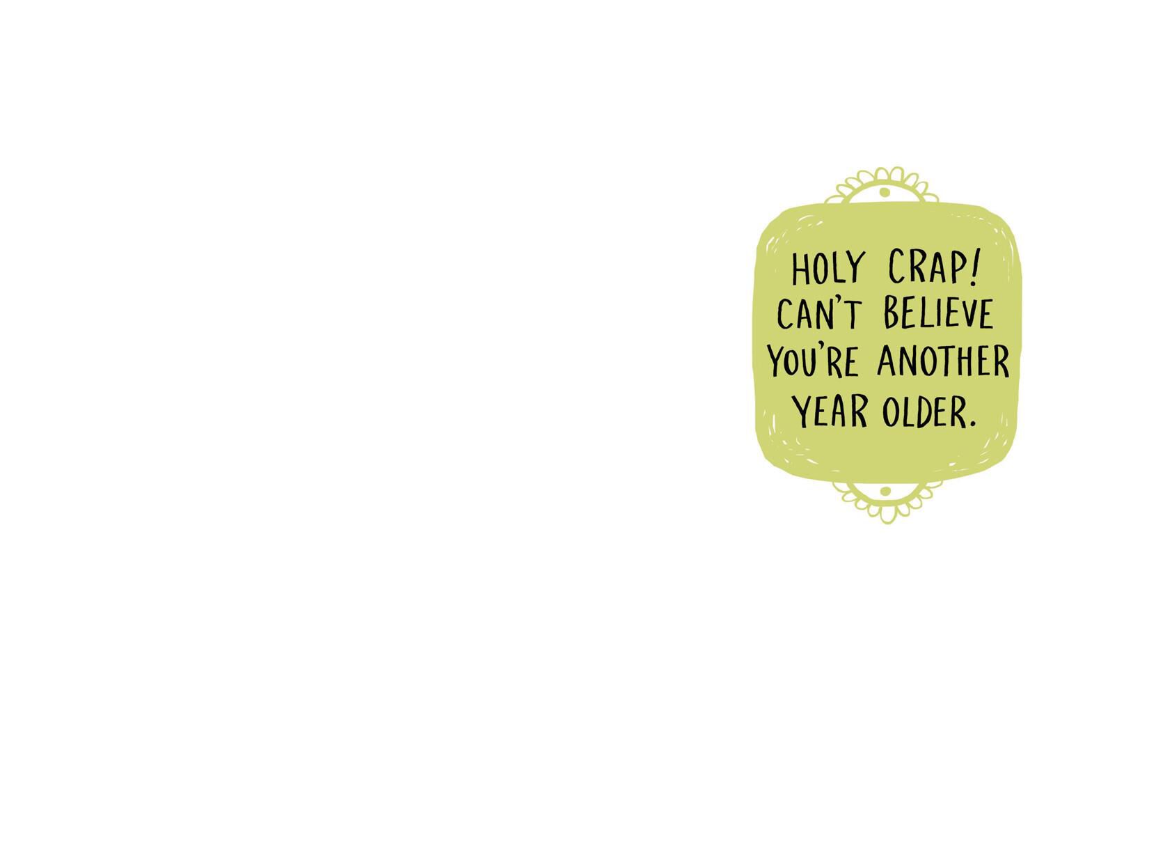 Holy Crap Halo Funny Birthday Card