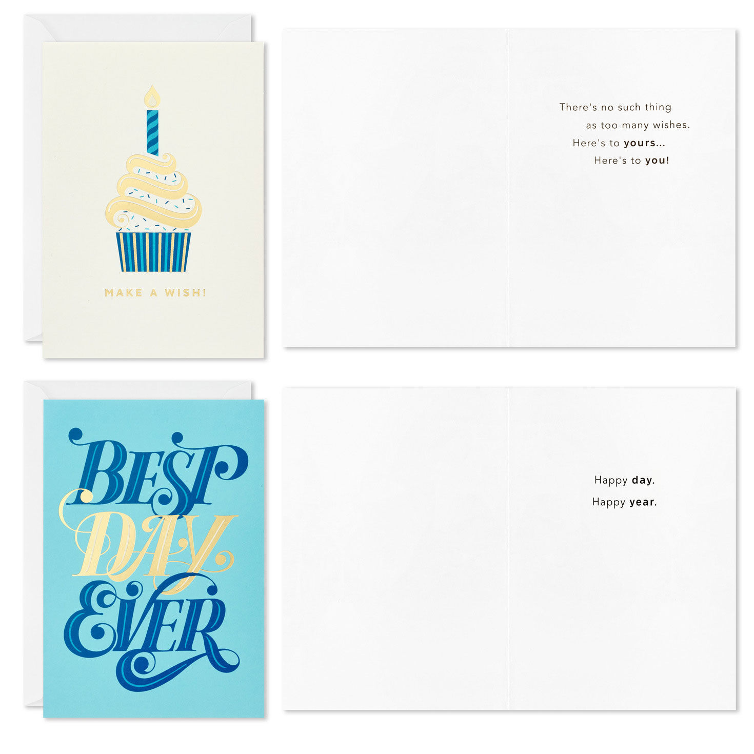 Celebration in Blue Assorted Boxed Birthday Cards Card Front with Sentiment image number 4