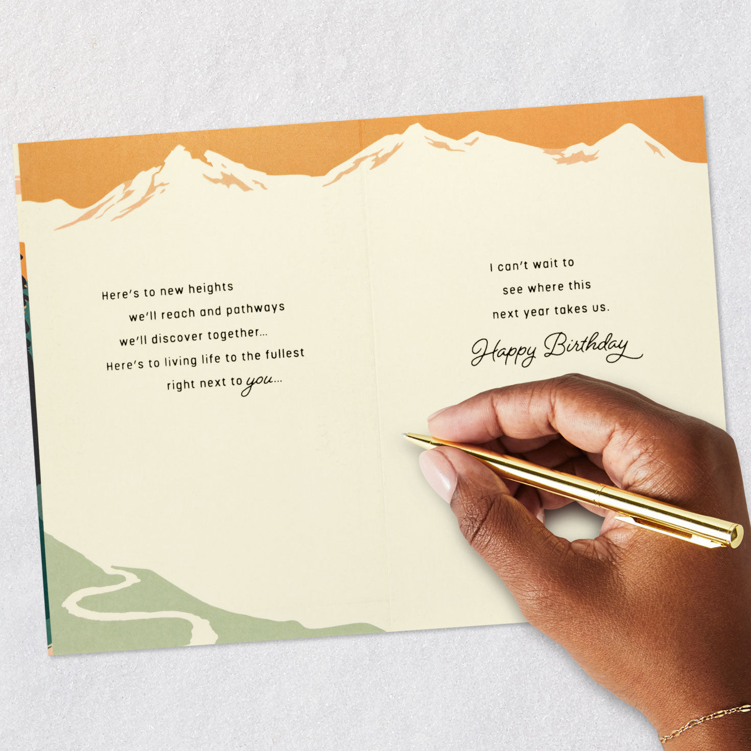 Campsite in Woods Romantic Birthday Card Signing card image number 7
