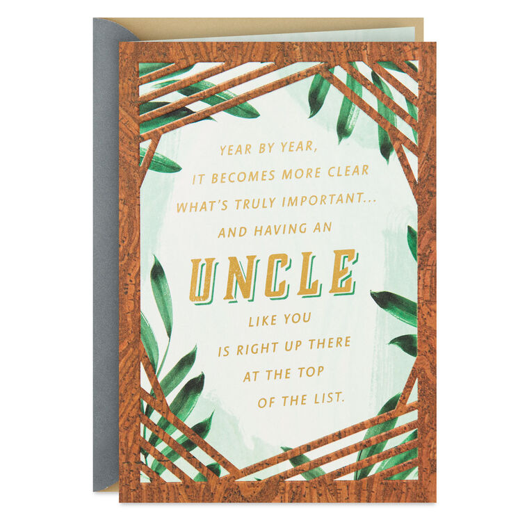 Important Part of the Family Birthday Card for Uncle