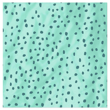Aqua With Green Dots Dinner Napkins, Set of 16, , large