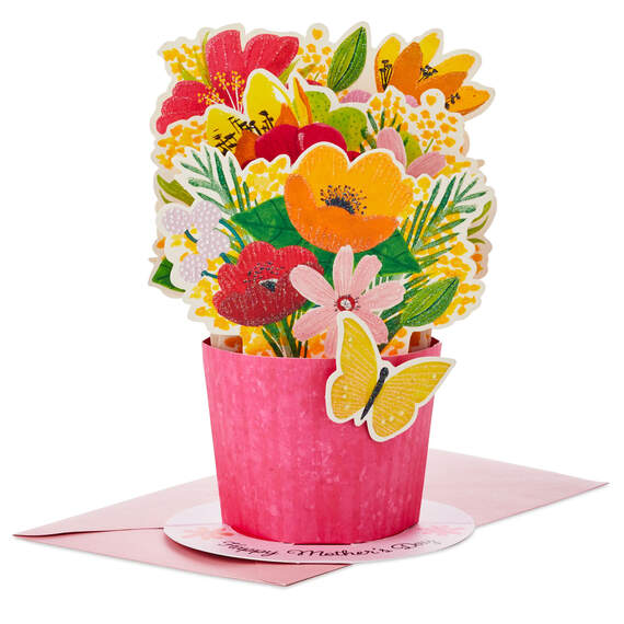 You Deserve This Day Flower Bouquet 3D Pop-Up Mother's Day Card