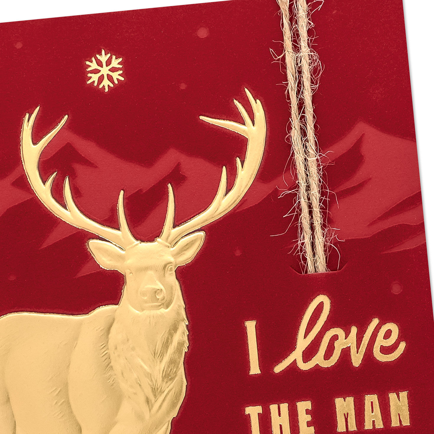 Golden Deer Christmas Card for Husband Card Front Detail image number 5