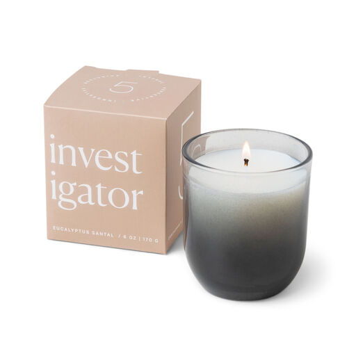 Paddywax Enneagram Investigator Eucalyptus and Santal Jar Candle, 6 oz., 