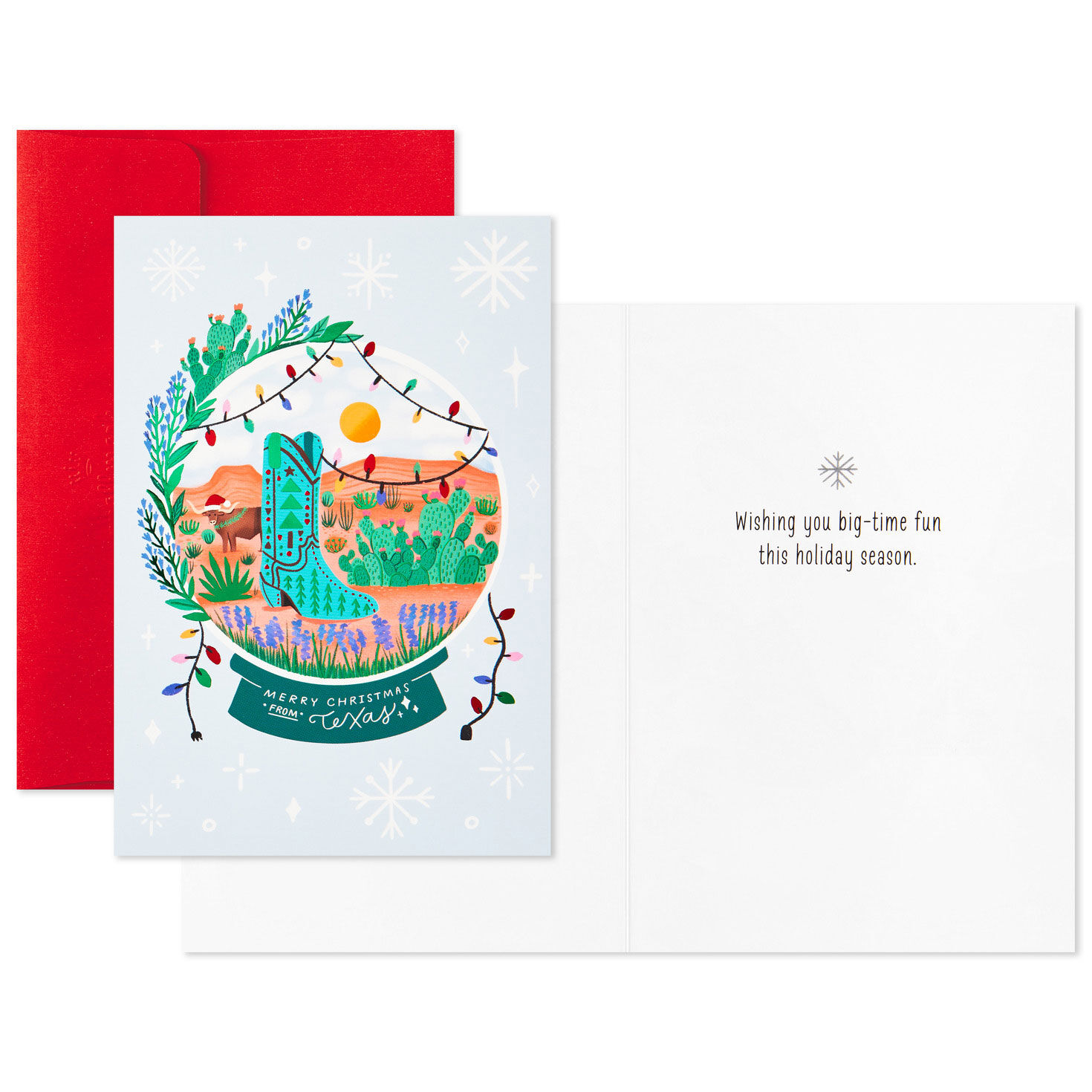 Texas Snow Globe Scene Boxed Christmas Cards, Pack of 16, , large image number 3