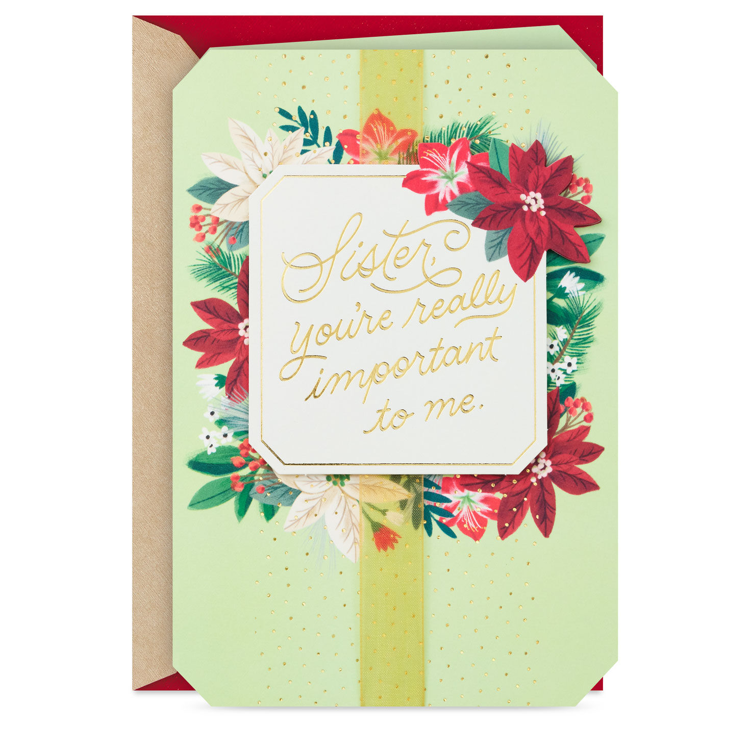You Mean So Much to Me Christmas Card for Sister