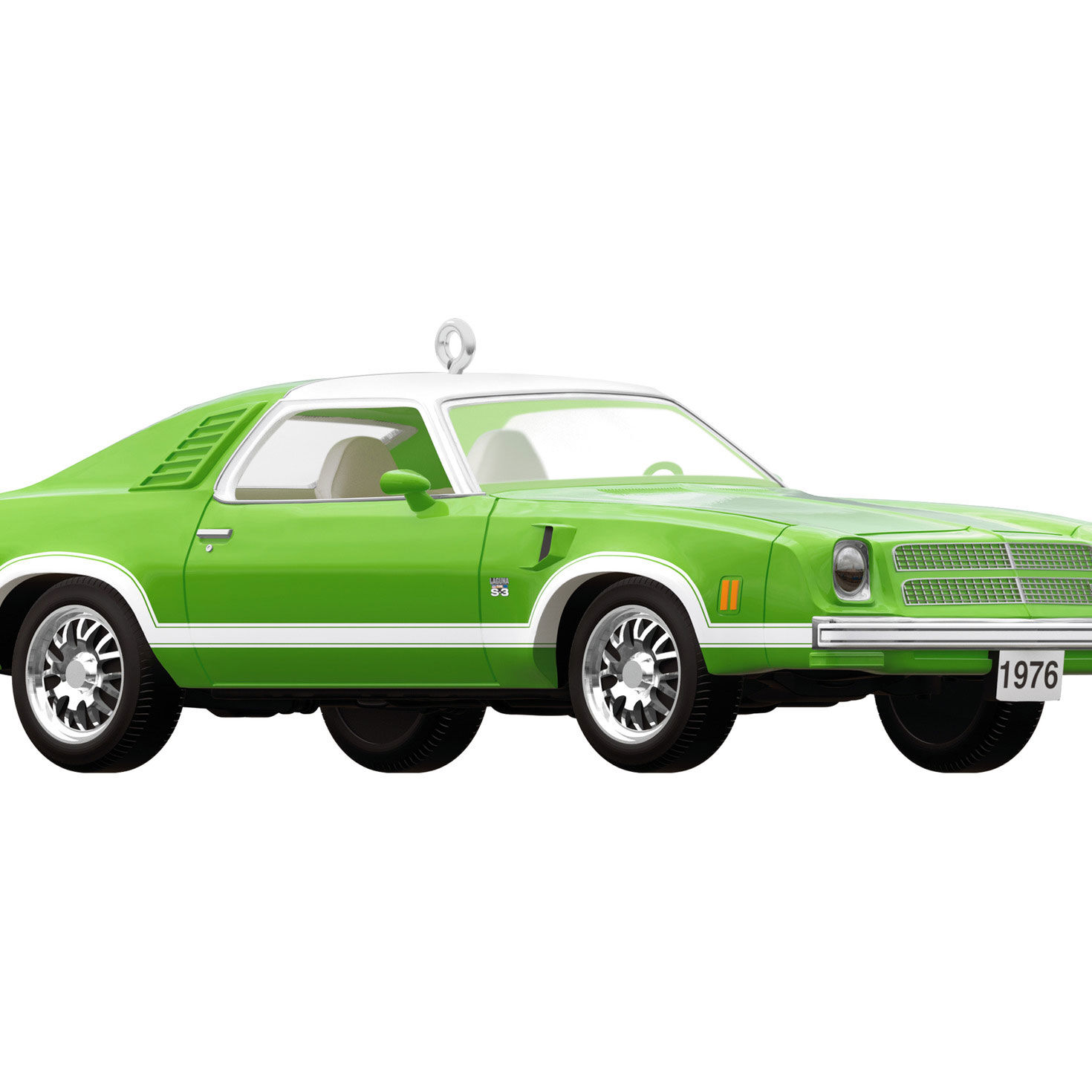 Green Chevy Chevelle Sports Car Keepsake Ornament upclose view image number 5