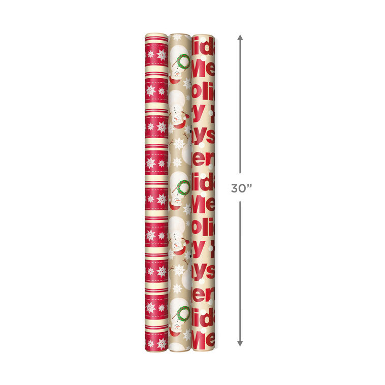 Holiday Kraft Reversible Wrapping Paper Rolls  image number 6