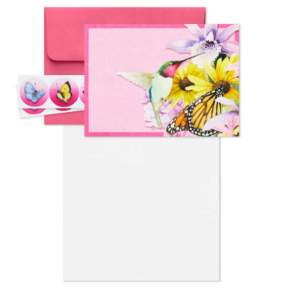 Marjolein Bastin Hummingbird and Butterfly Boxed Blank Note Cards Multipack, Pack of 10, , large image number 2