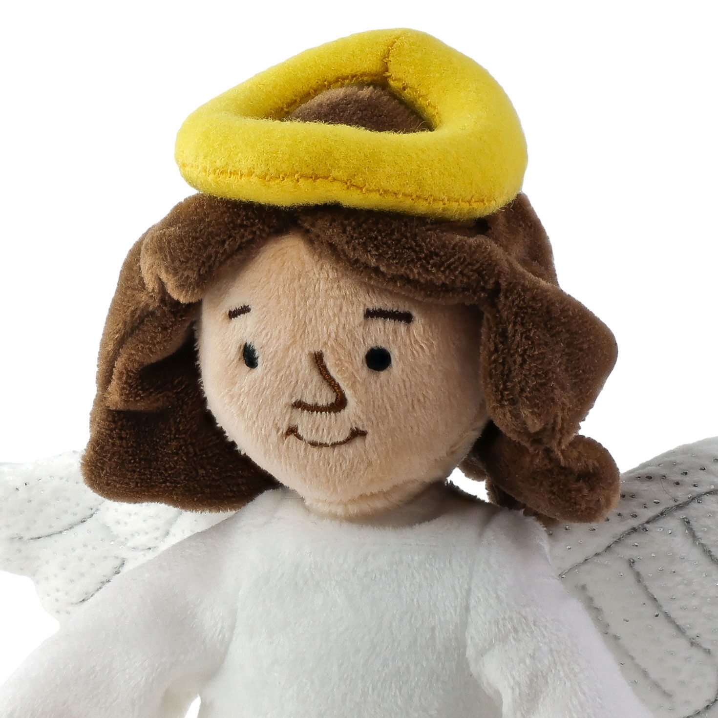 Small Plush Angel Doll in White Gown upclose view image number 4