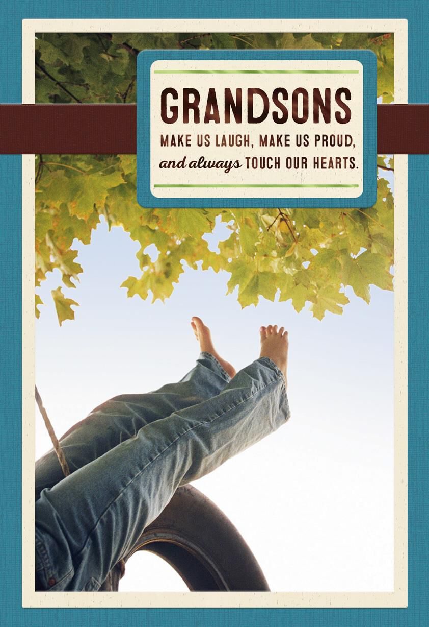 Tire Swing Birthday Card for Grandson