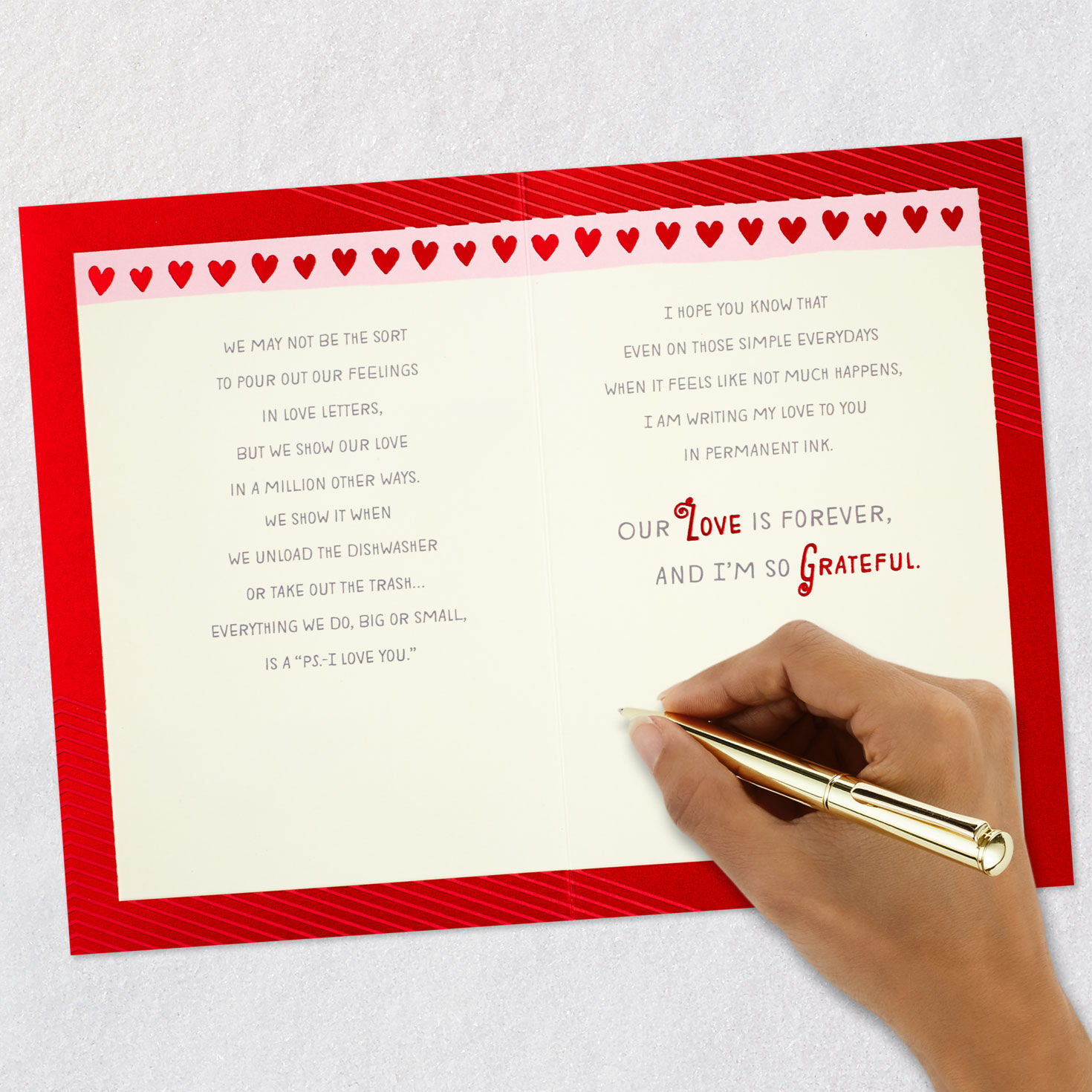 Love Letters Husband Valentine's Day Card Card Front with Envelope and Gold Seal image number 9