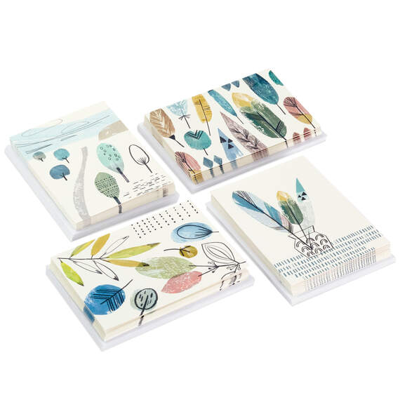 Nature in Watercolor Assorted Blank Note Cards, Pack of 48