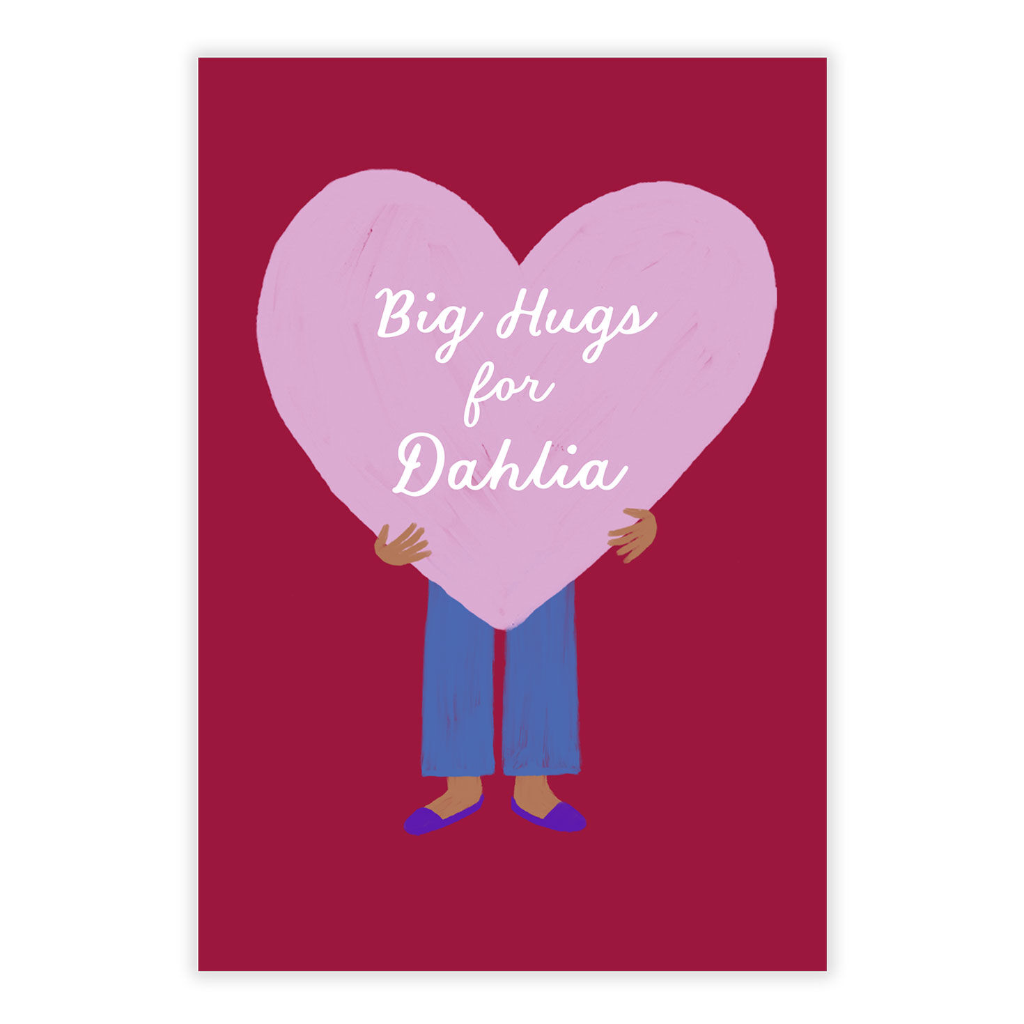 Person Holding Heart Personalized Support Card front image number 2