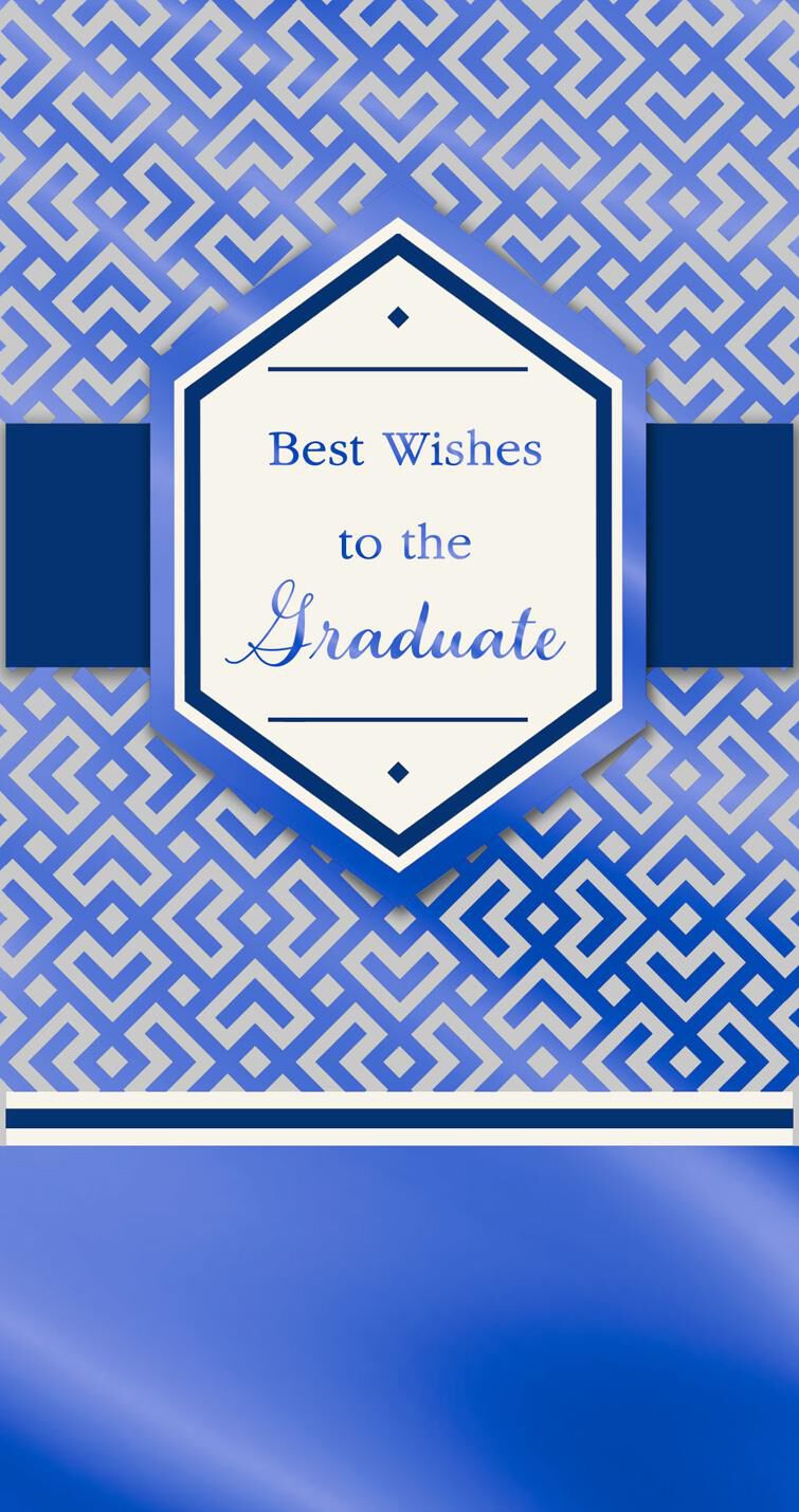 Blue Diamond Money Holder Graduation Card, Pack of 10