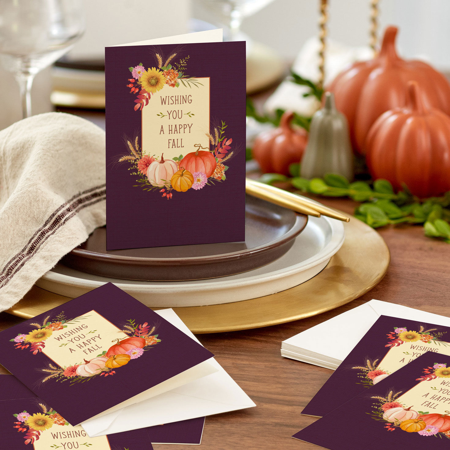 Cornucopia on Purple Fall Season Cards Pack in use image number 6