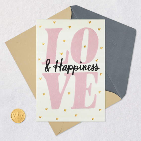 Love and Happiness Wedding Card for Couple, , large image number 5