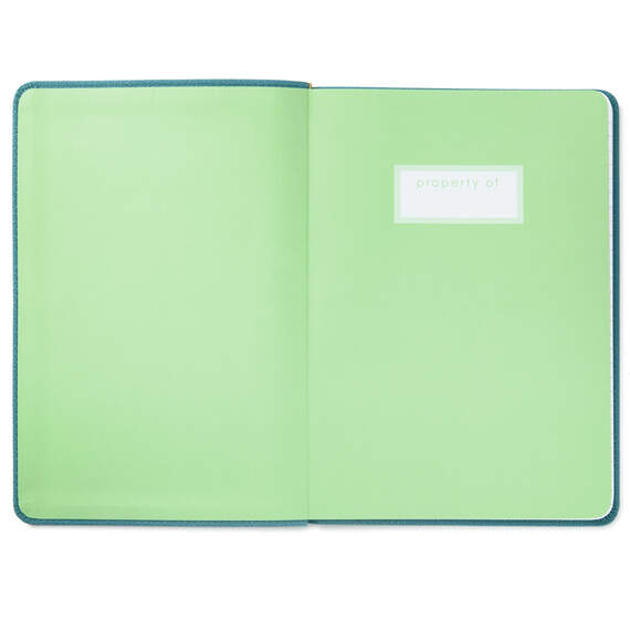 Turquoise Faux Leather Notebook With Pen, , large image number 3