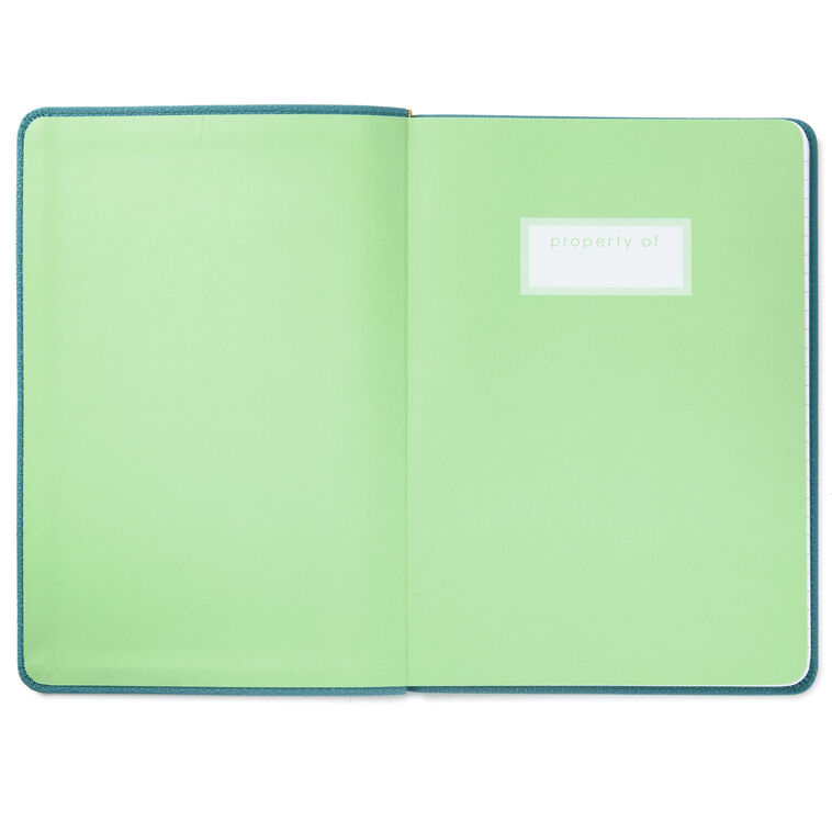 Turquoise Faux Leather Notebook With Pen, , large image number 3