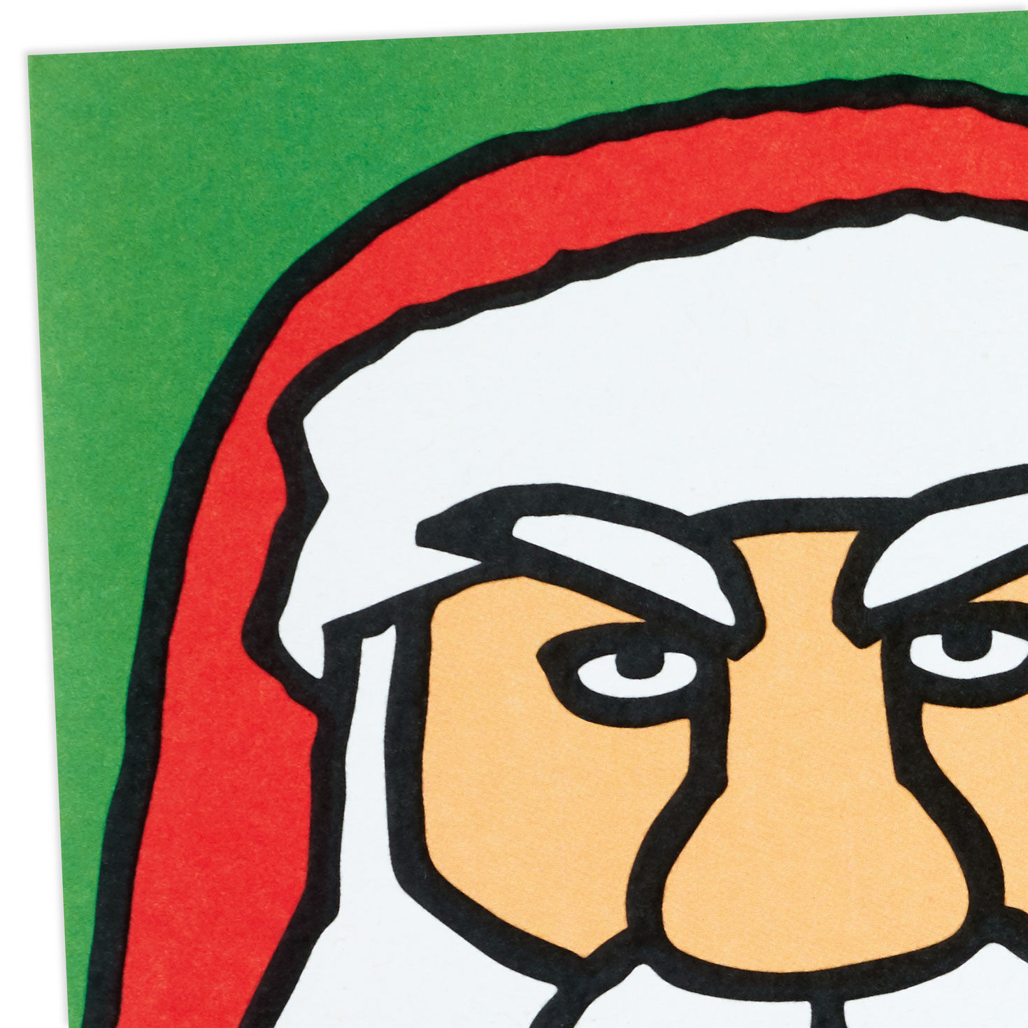 Angry Santa Face Christmas Card Card Front Detail image number 4