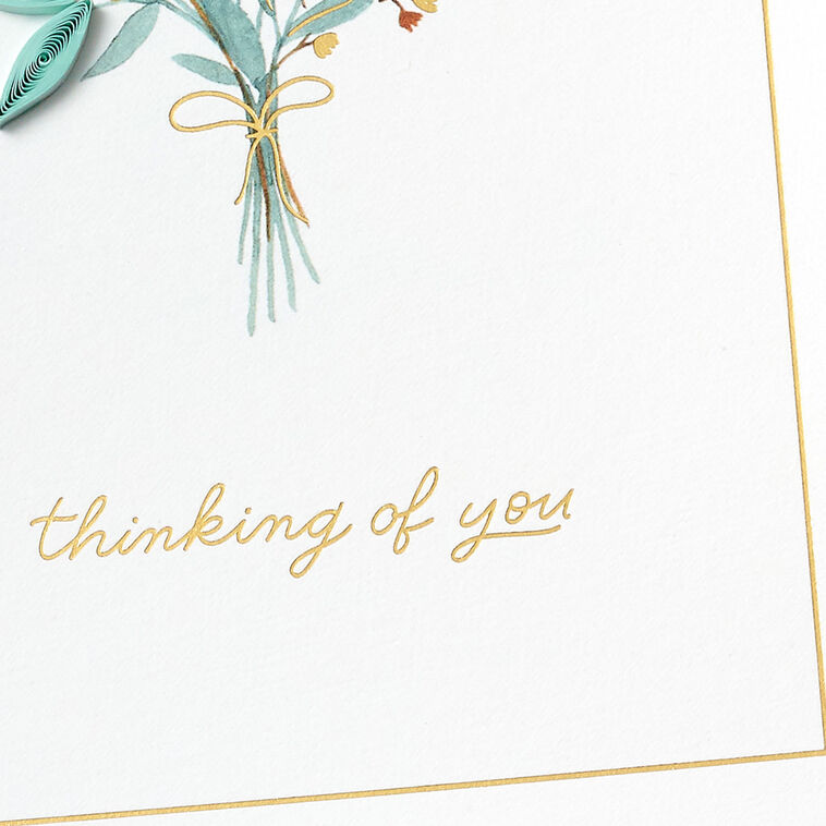 Flower Bouquet Quilled Flowers Signature Card Front Detail image number 4