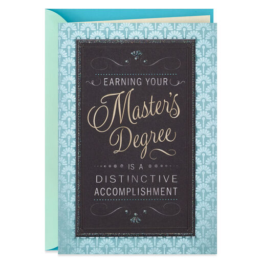 A Distinctive Accomplishment Master's Degree Graduation Card, 