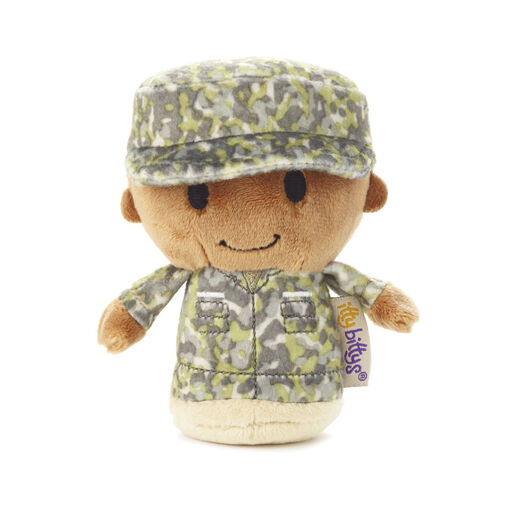 itty bittys® Green Camo African-American Boy Plush, 