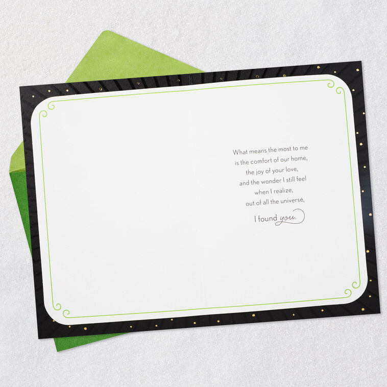 Holiday Wreath Romantic Christmas Card for Him Open card with envelope image number 3