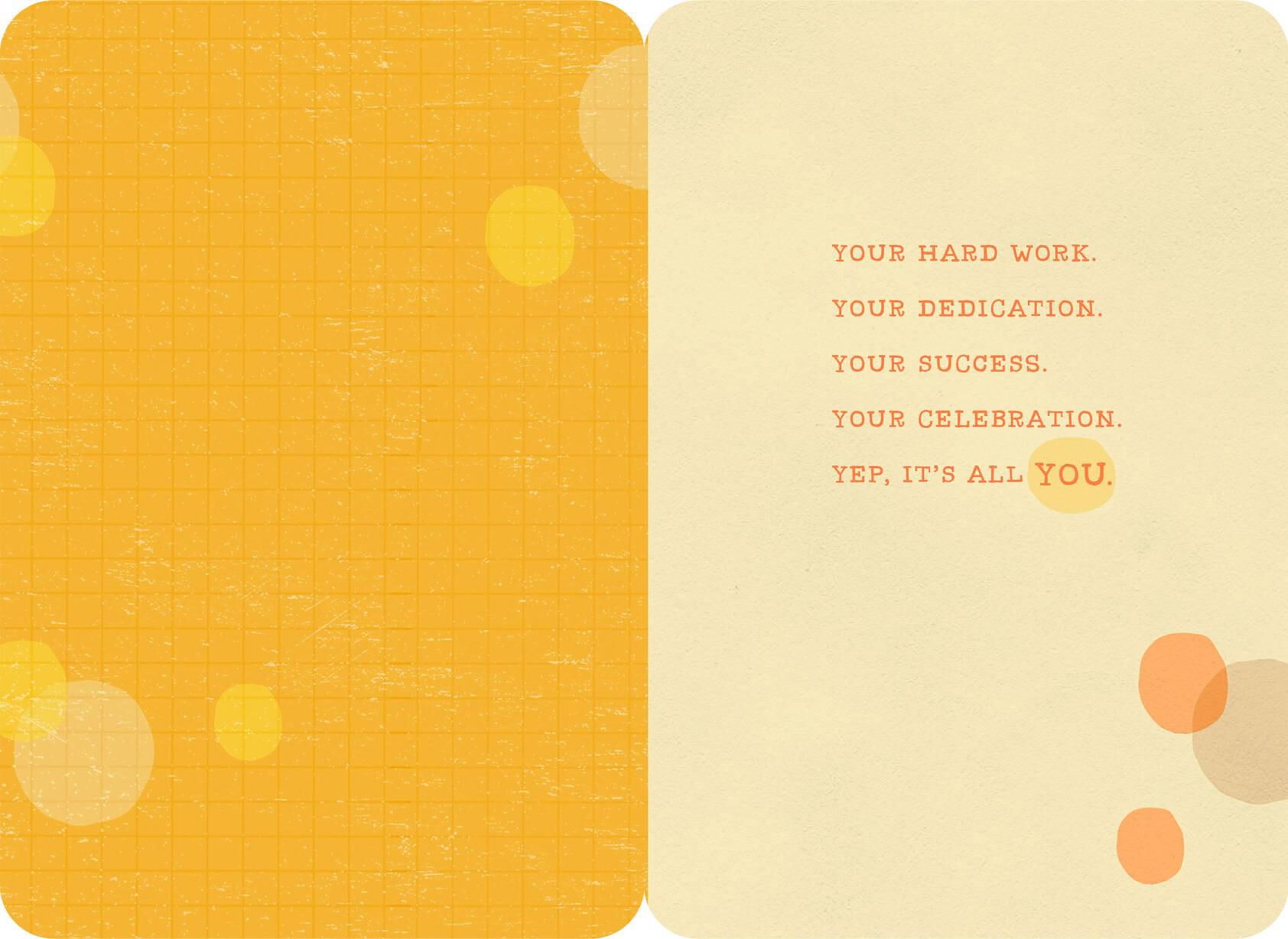 It's All You Congratulations Card