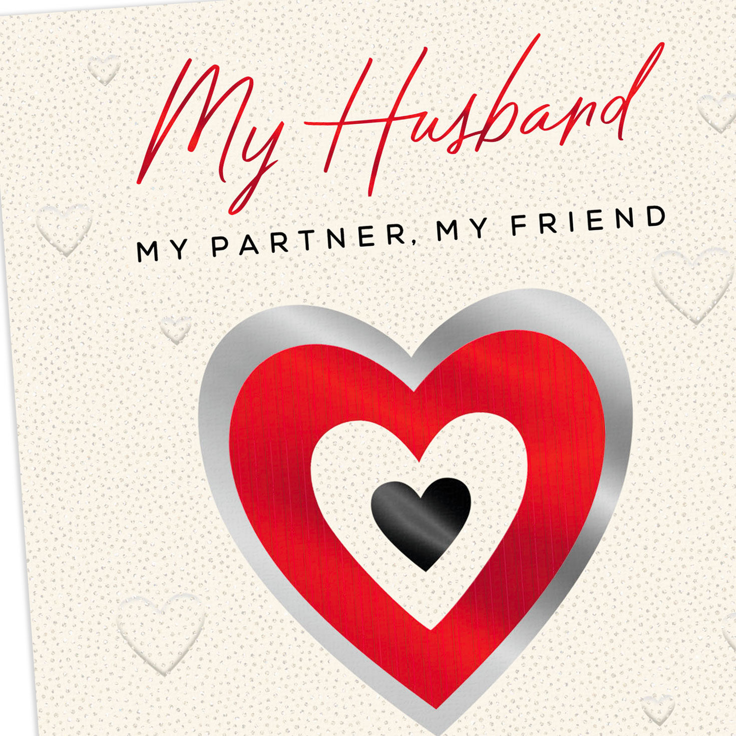 Hearts Husband Valentine's Day Card Card Front Detail image number 5