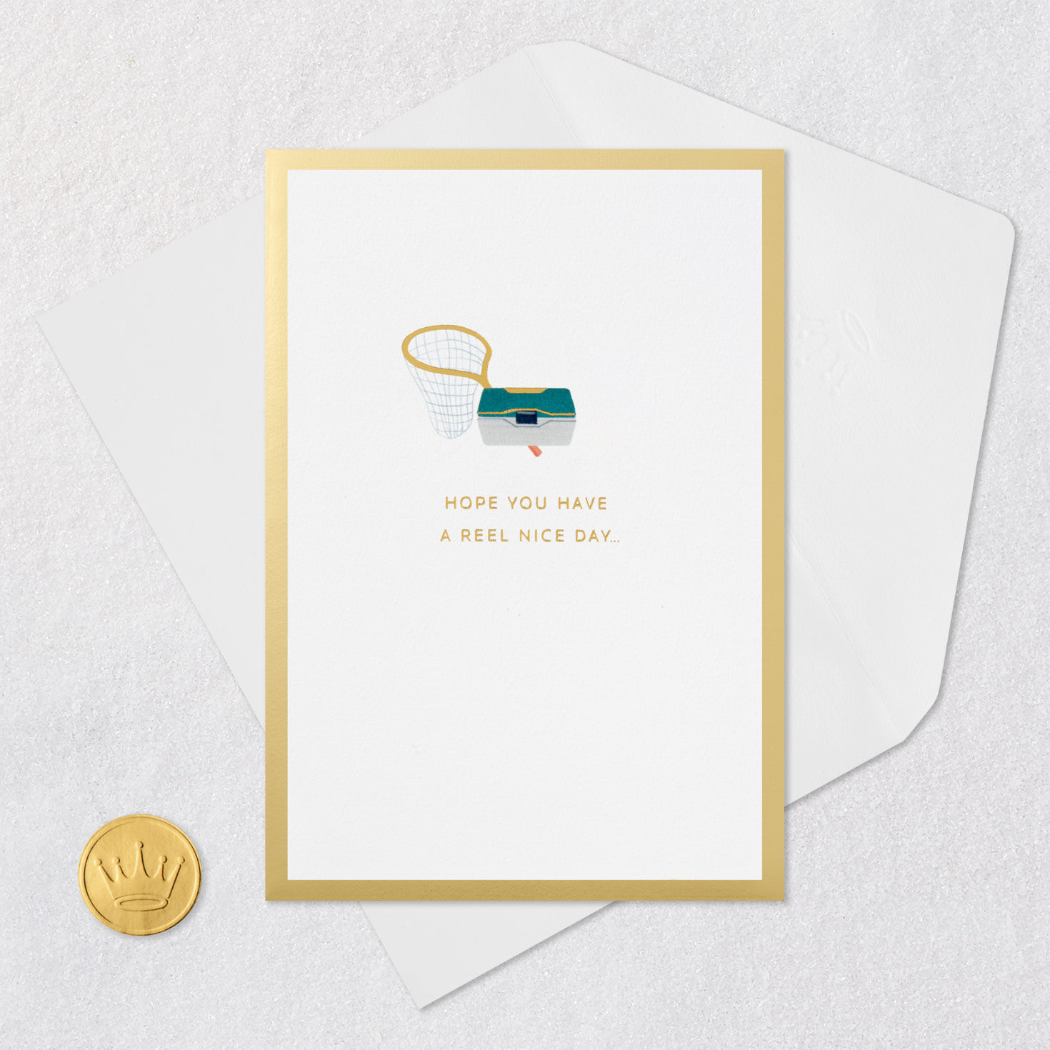 Fishing Boat Pop-up Birthday Card Card Front with Envelope and Gold Seal image number 6