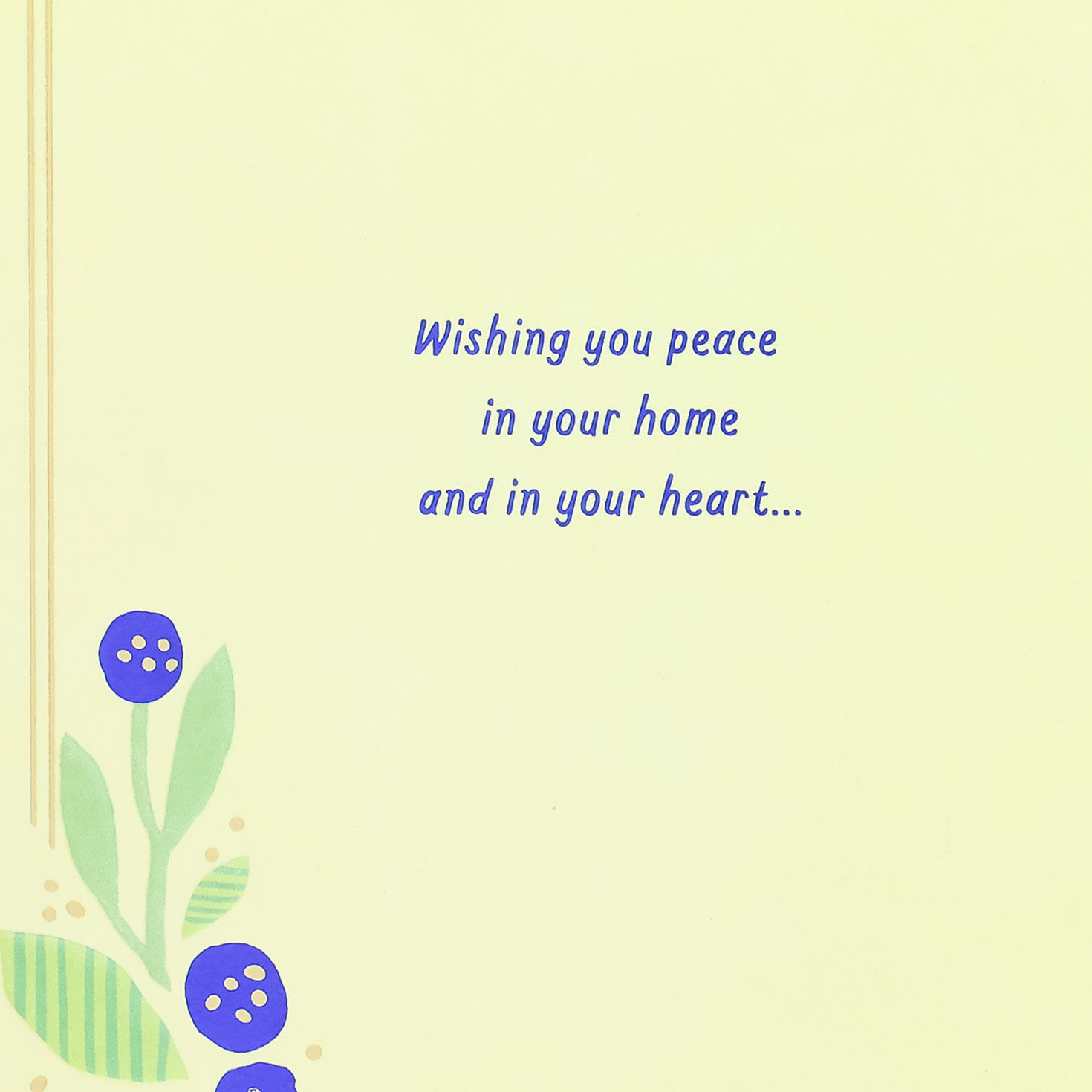 Green Gold Wreath Shalom Hanukkah Card Sentiment image number 2