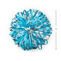 Turquoise and Silver Metallic Pom Pom Gift Bow, 5", , large image number 2