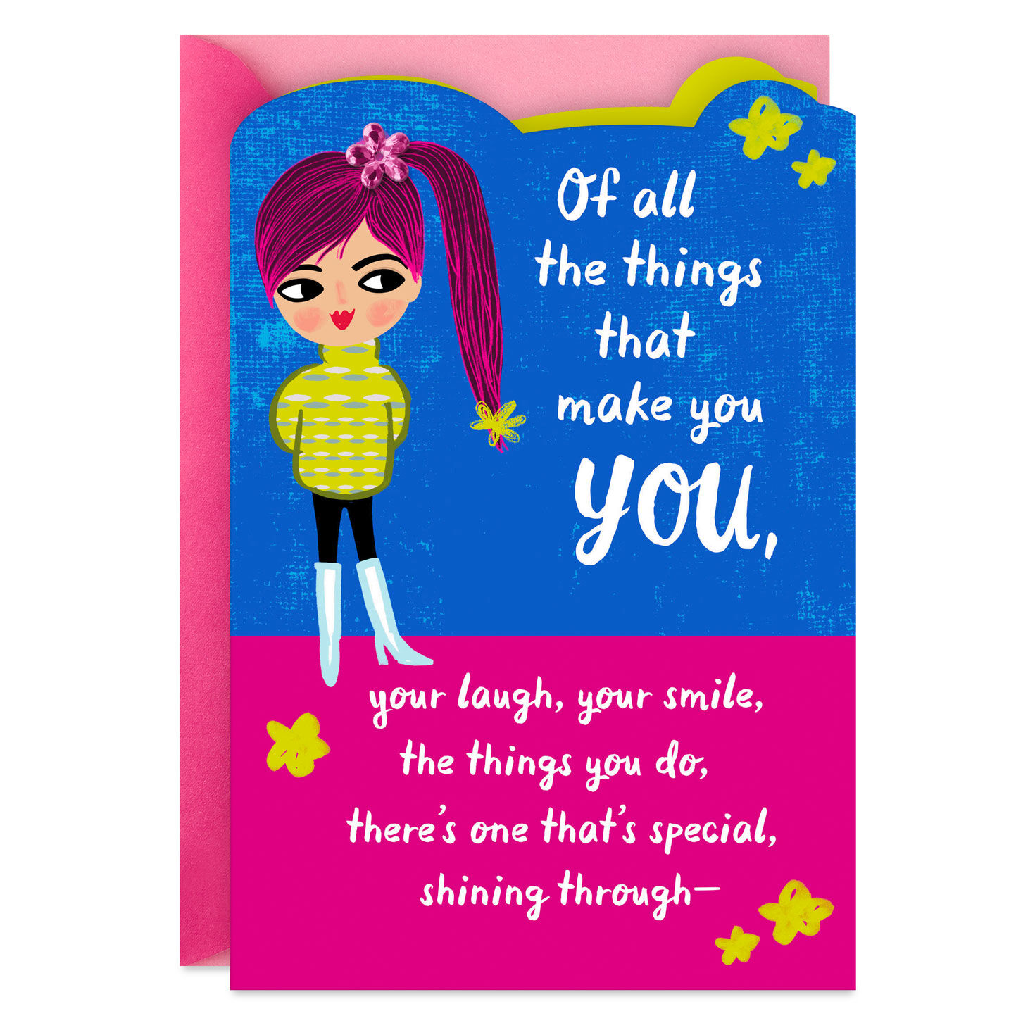 God's Love Shines Bright in You Religious Encouragement Card for Girl