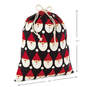 10" and 20" Santa and Stripes 2-Pack Fabric Christmas Gift Bags, , large image number 3