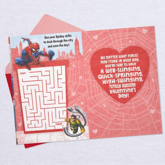 Marvel Spider-Man Valentine's Day Card for Grandson With Maze Activity, , large image number 3