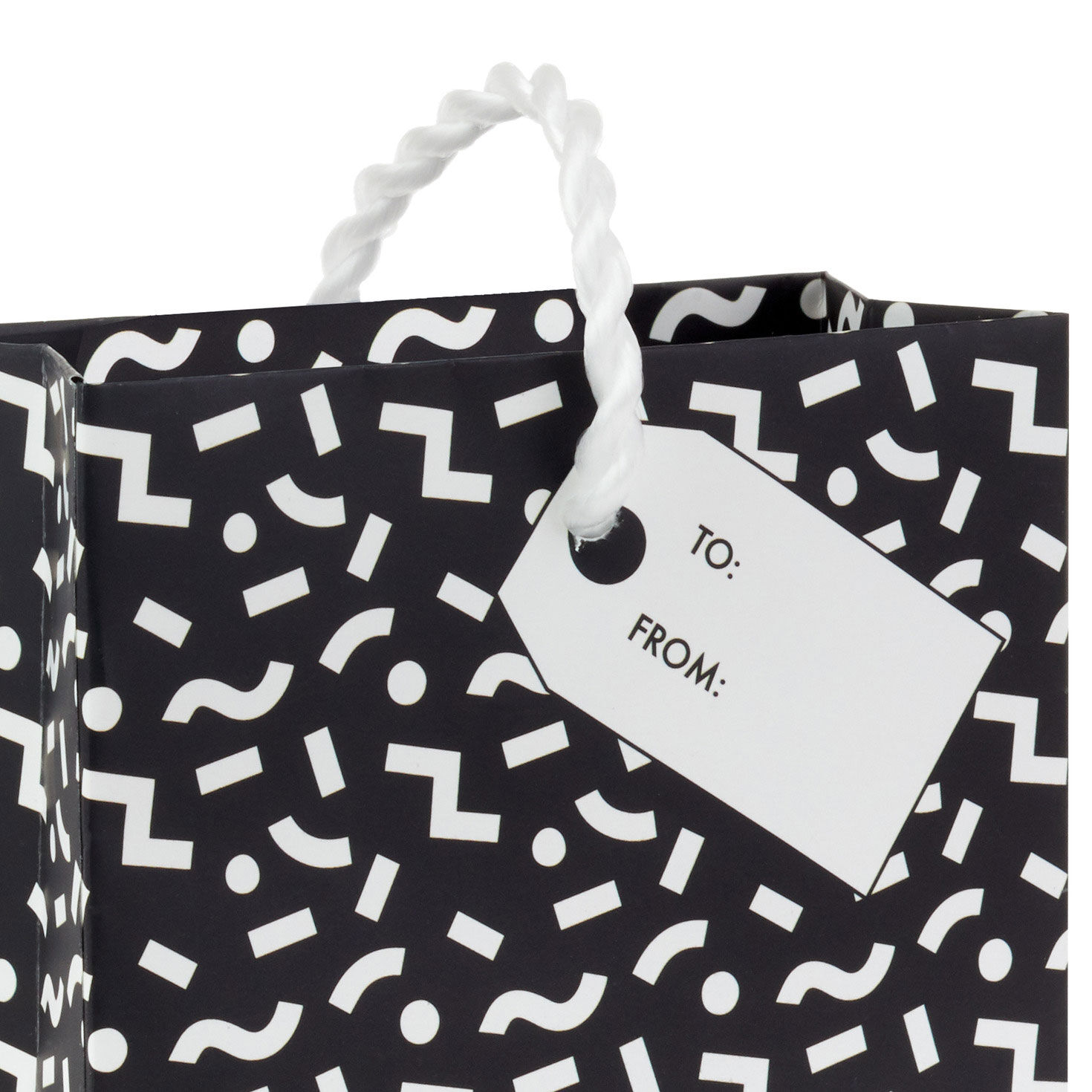 4.6" Black and White Mod Shapes Gift Card Holder Mini Bag for only USD 2.49 | Hallmark