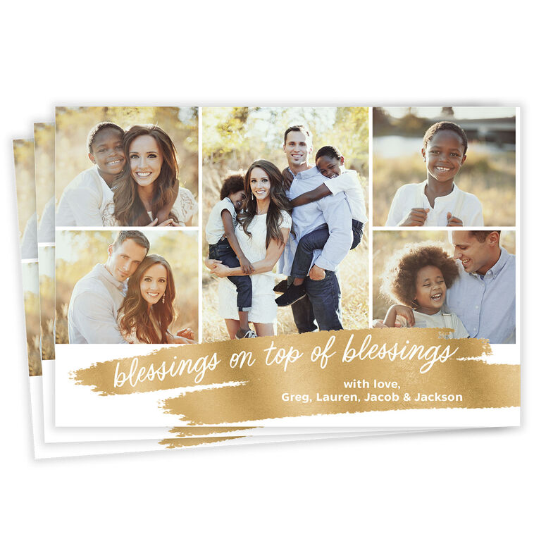 Blessings and Blessings Flat Photo Card