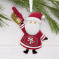 San Francisco 49ers Santa Fan Christmas Ornament hanging on tree image number 2