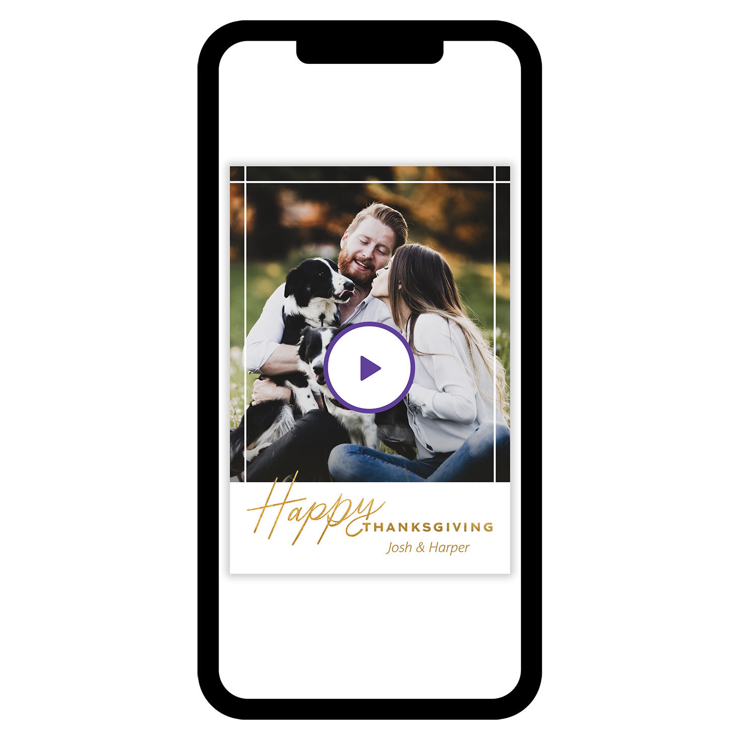 Elegant Gold Happy Thanksgiving eCard