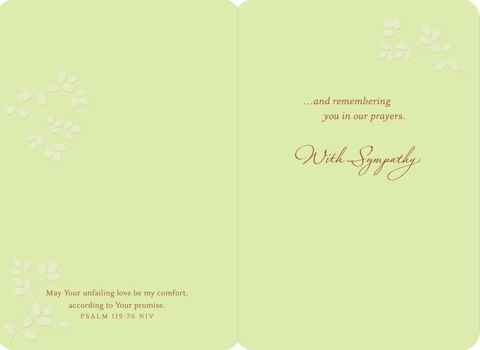 Our Hearts Are With You Religious Sympathy Card