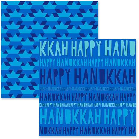 Hanukkah Wrapping Paper Rolls, Pack of 2, , large