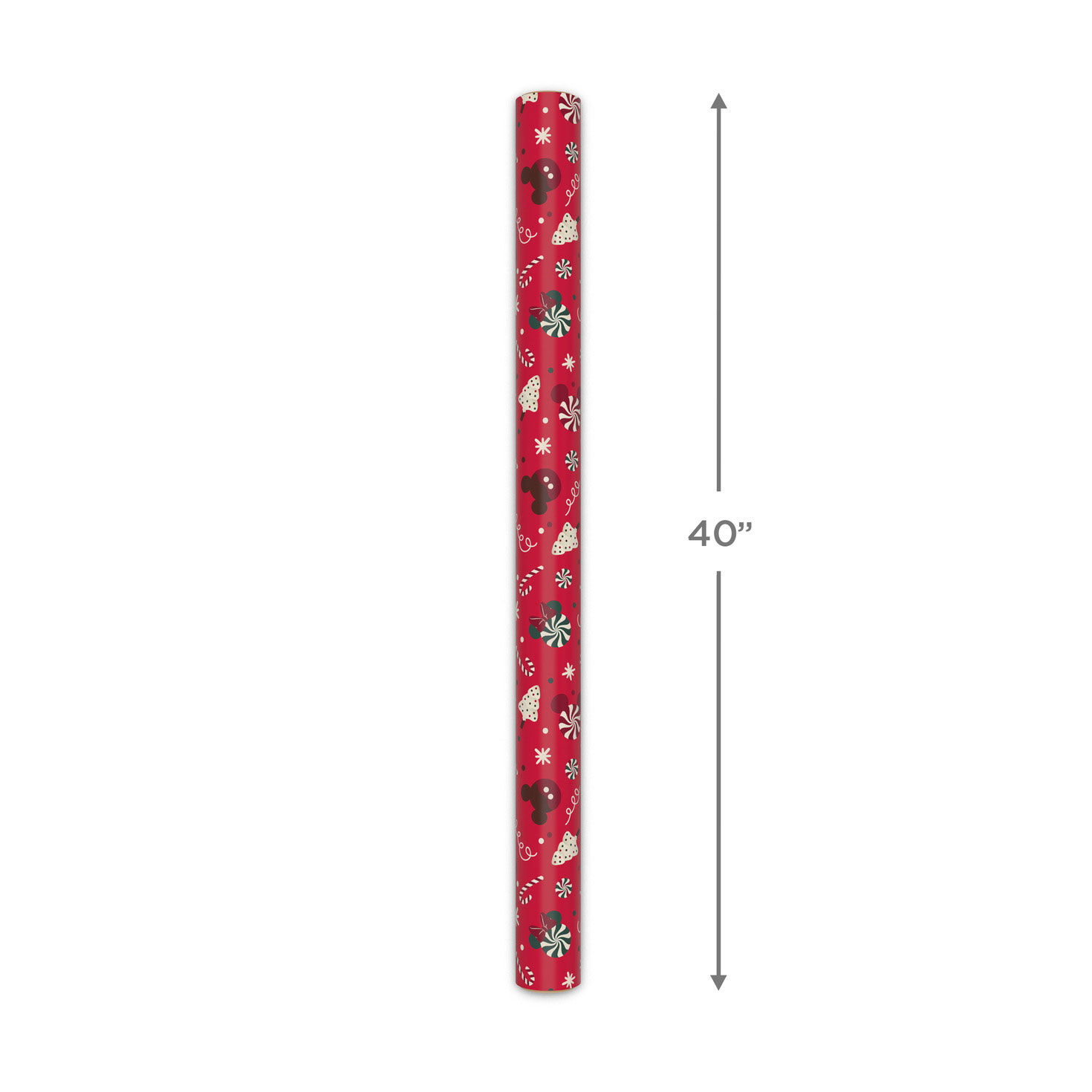 Mickey and Minnie Treats Jumbo Christmas Gift Wrap Measurement image number 5