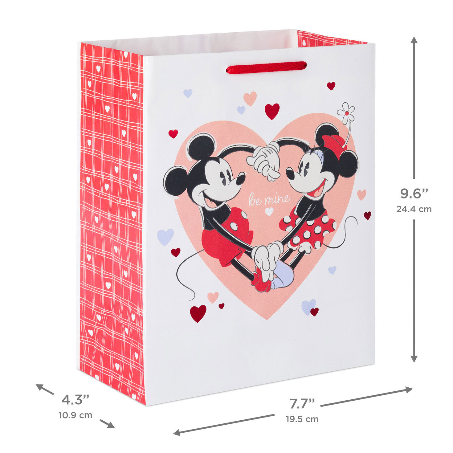 Disney Mickey and Minnie in Be Mine Heart Gift Bag measurement image number 3
